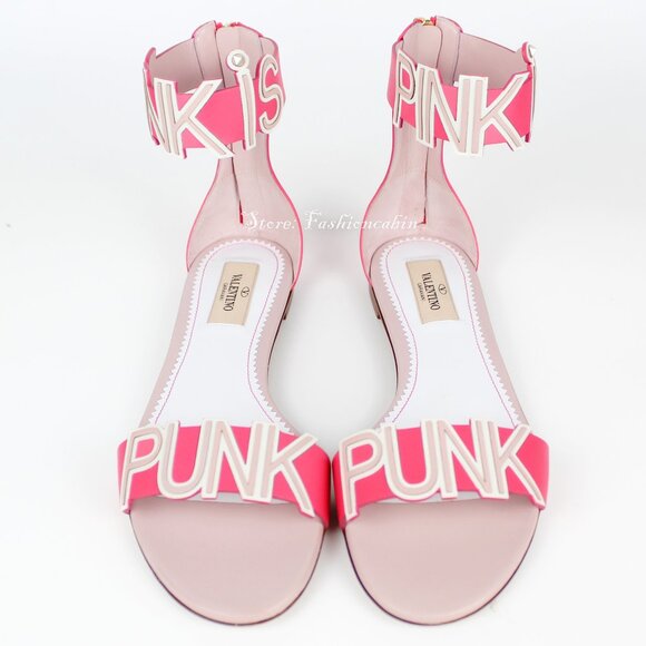 NEW VALENTINO GARAVANI Pink Leather Sandals - Chic Style From Office to Weekend - Picture 5 of 15